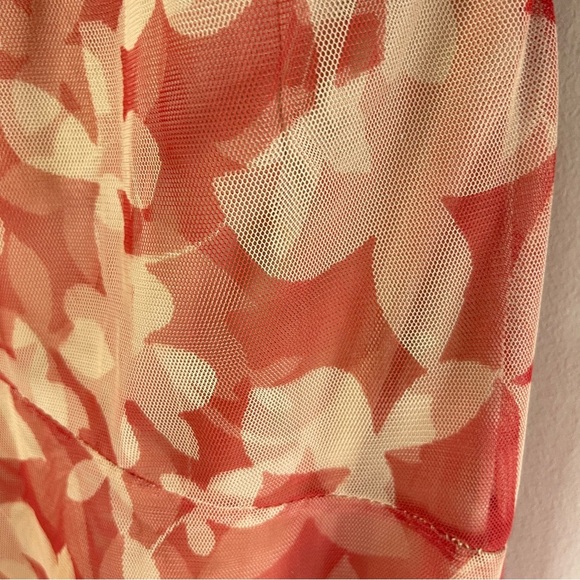 BCBG MAXAZRIA Floral Halter Asymmetrical Hem Midi Dress, Size 2 - Picture 5 of 10